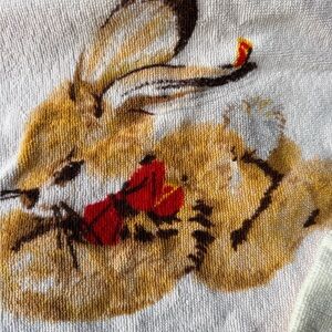 Cute Steiff Germany Bunny Print Child Towel & Mit